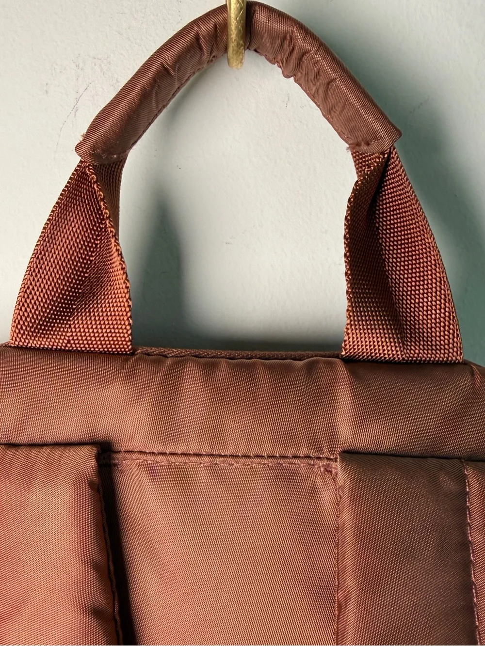 Vera Bradley Bancroft Backpack Cinnamon Brown Nylon Laptop Bag